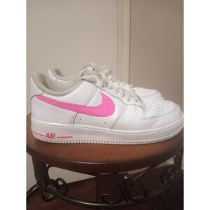 Nike Air Force 1 ‘07 Low Triple White Pink Womens Shoes DD8959-100 Size 9